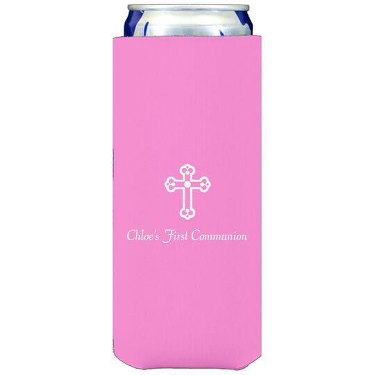 Ornate Cross Collapsible Slim Koozies